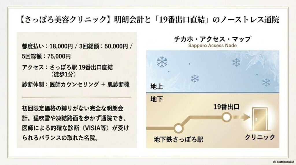 さっぽろ美容クリニック(さっぽろ駅19番出口徒歩1分・3回5万円の明朗会計)