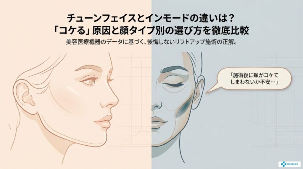 チューンフェイスとインモードの違いは？「コケる」原因と顔タイプ別の選び方を徹底比較