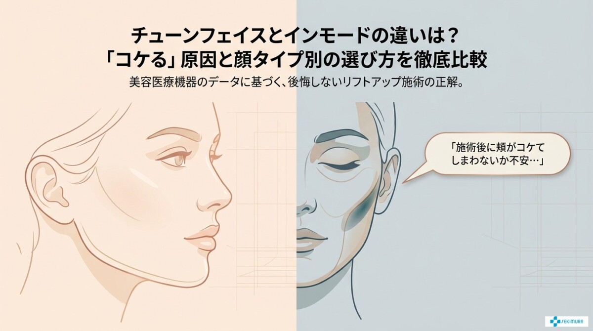 チューンフェイスとインモードの違いは?「コケる」原因と顔タイプ別の選び方を徹底比較