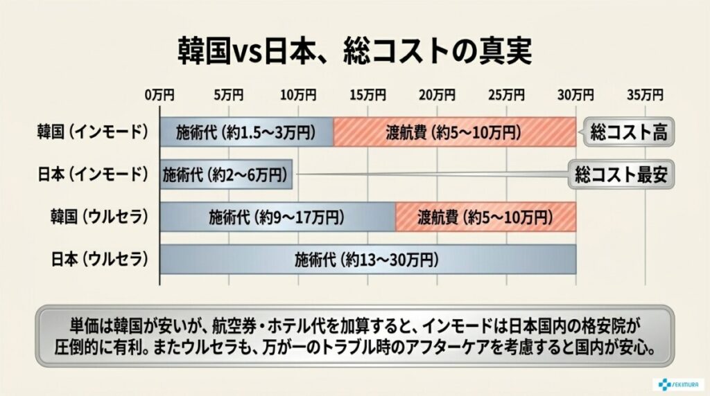 インモードとウルセラの料金相場は?韓国と日本国内の総コストを比較