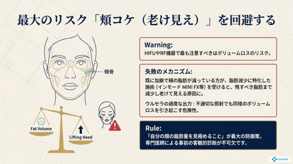 頬コケのリスクについて