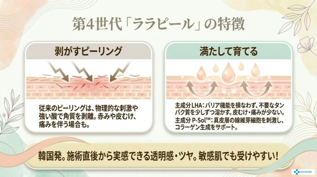 ララピールの特徴(角質ケア・肌質改善)