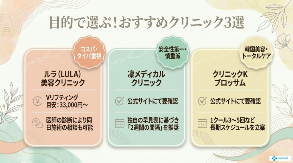 インモード・ララピール対応!おすすめクリニック3選と選び方