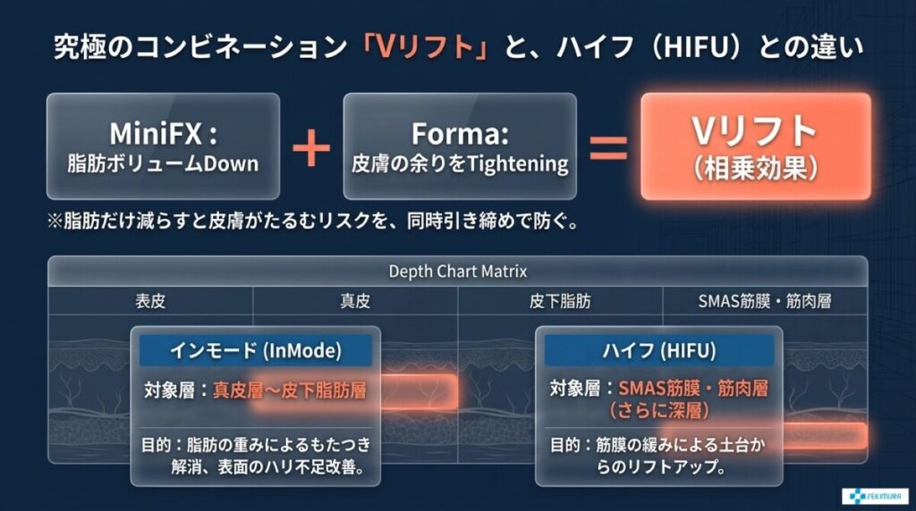 Vリフト(MiniFX+Forma)によるコンビネーション効果