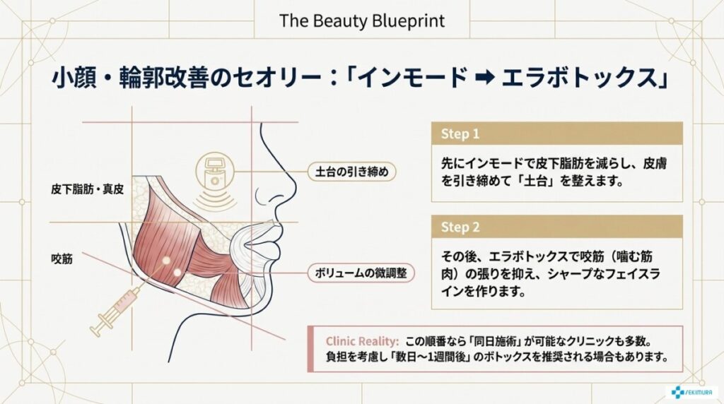 エラ・輪郭のたるみ改善(小顔目的)の順番と間隔