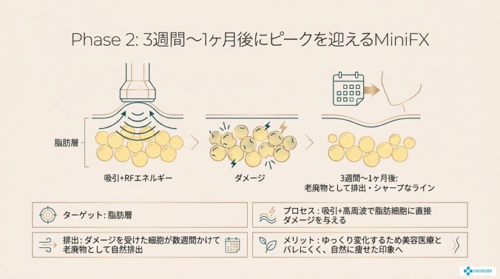3週間〜1ヶ月後が効果のピーク！脂肪減少で理想のフェイスラインへ