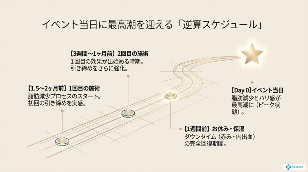 結婚式や同窓会に間に合わせる！イベント逆算スケジュールの立て方