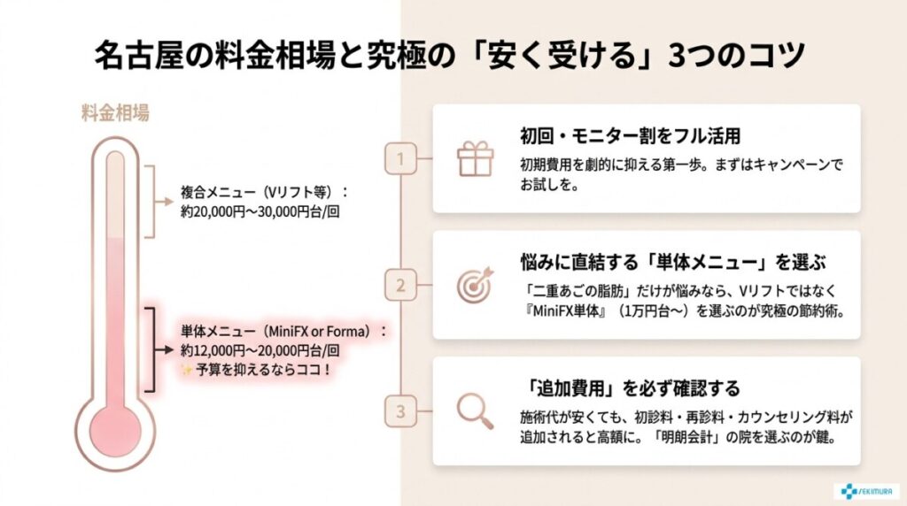 名古屋のインモード料金相場と究極の「安く受ける」コツ