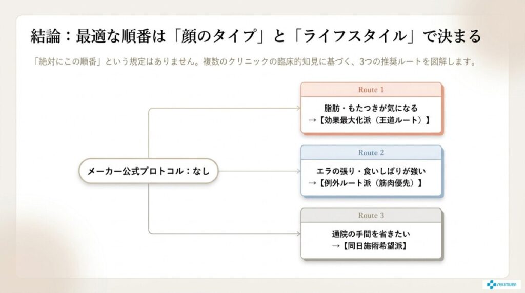【結論】どっちが先?顔タイプ別でわかるインモードとエラボトックスの推奨する順番と間隔