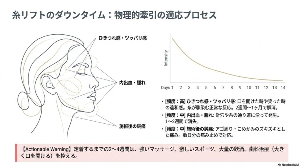 糸リフトの副作用とダウンタイムの過ごし方