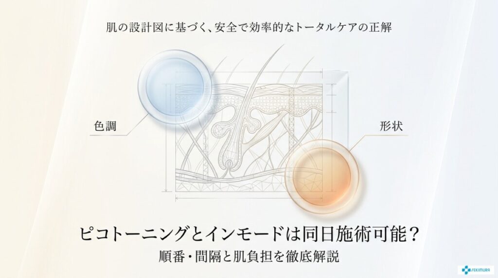 ピコトーニングとインモードは同日施術可能？順番・間隔と肌負担を徹底解説