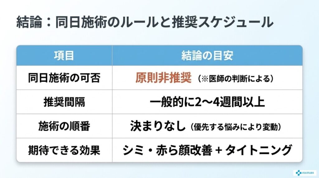 インモードとルメッカは同日施術できる？失敗しないための安全な間隔と順番