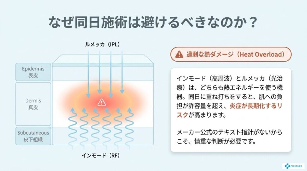 原則として同日施術は避けるべき理由と肌トラブルのリスク
