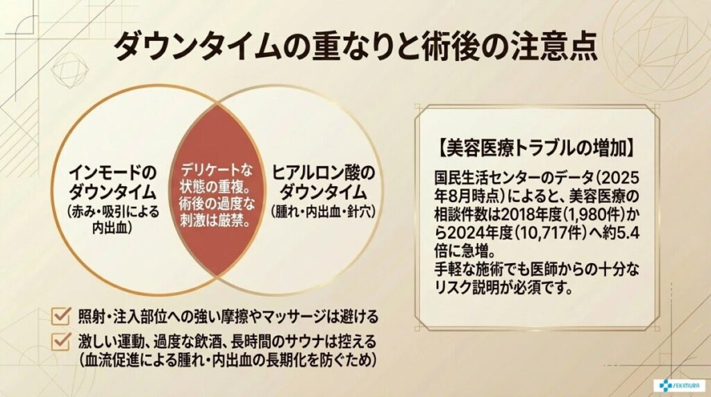 想定されるダウンタイムと注意点