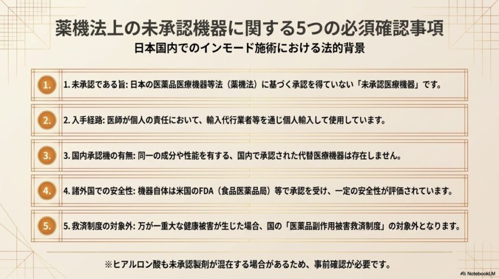 薬機法上の未承認機器に関する必須確認事項