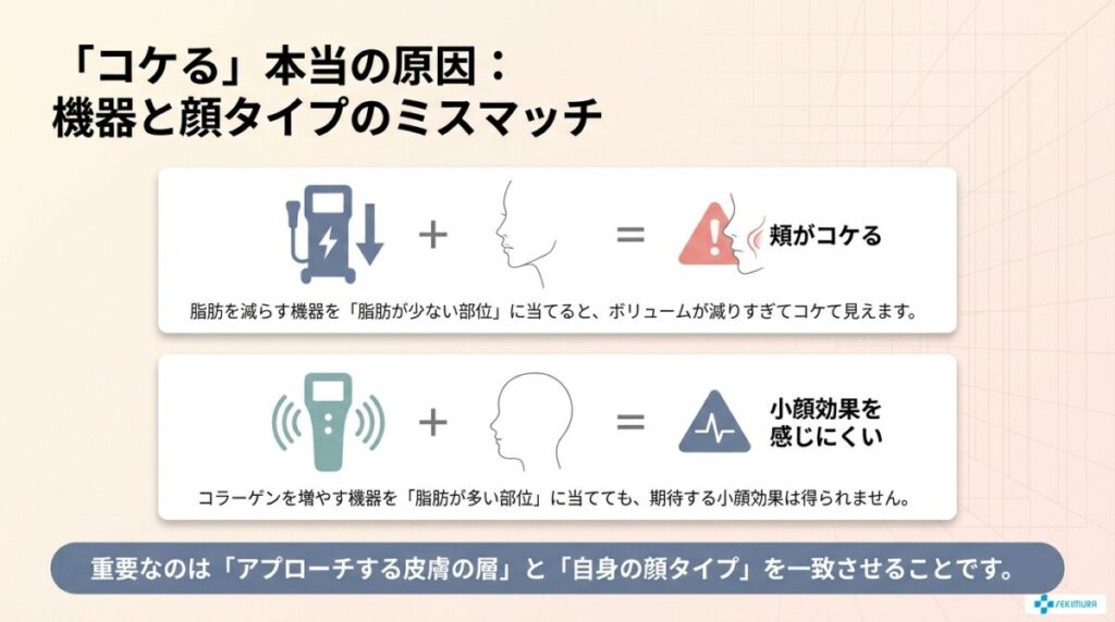 「コケる」は本当?チューンフェイスとインモードの決定的な違い