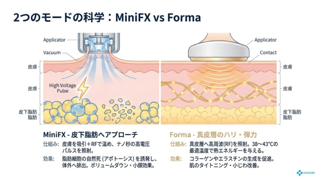 切らない小顔治療「インモード」の基礎知識:MiniFXとFormaの違い