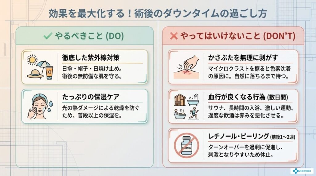 施術前後の注意点！ダウンタイムを乗り切る過ごし方