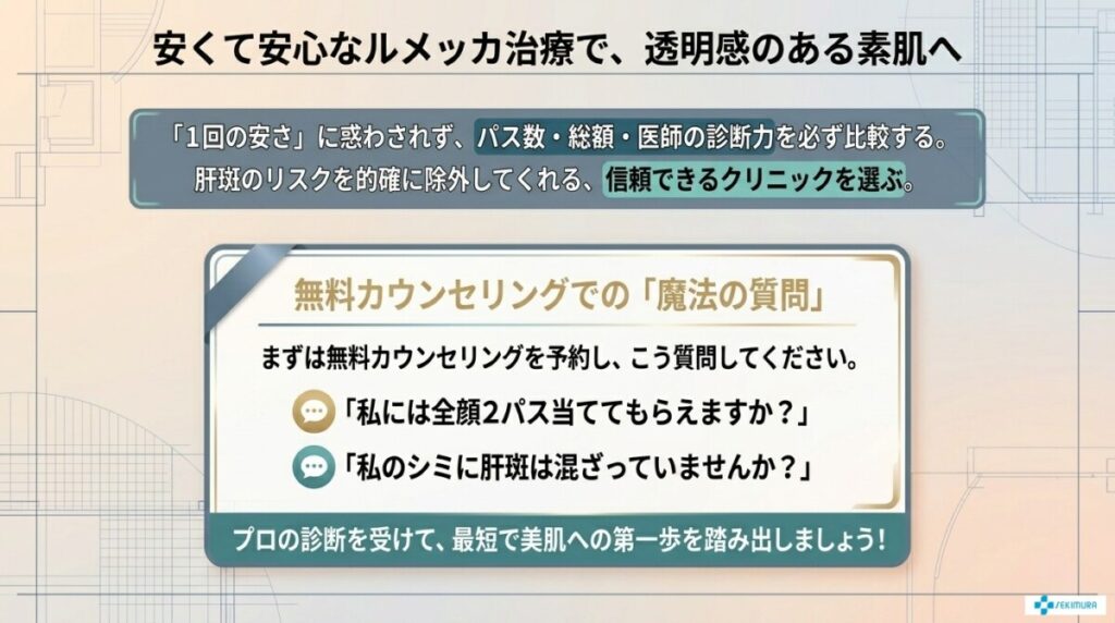 まとめ：名古屋で安くて安心なルメッカ治療を始めよう
