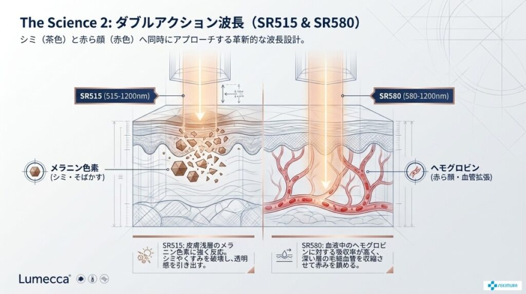 SR515とSR580の波長がもたらすダブルアクション