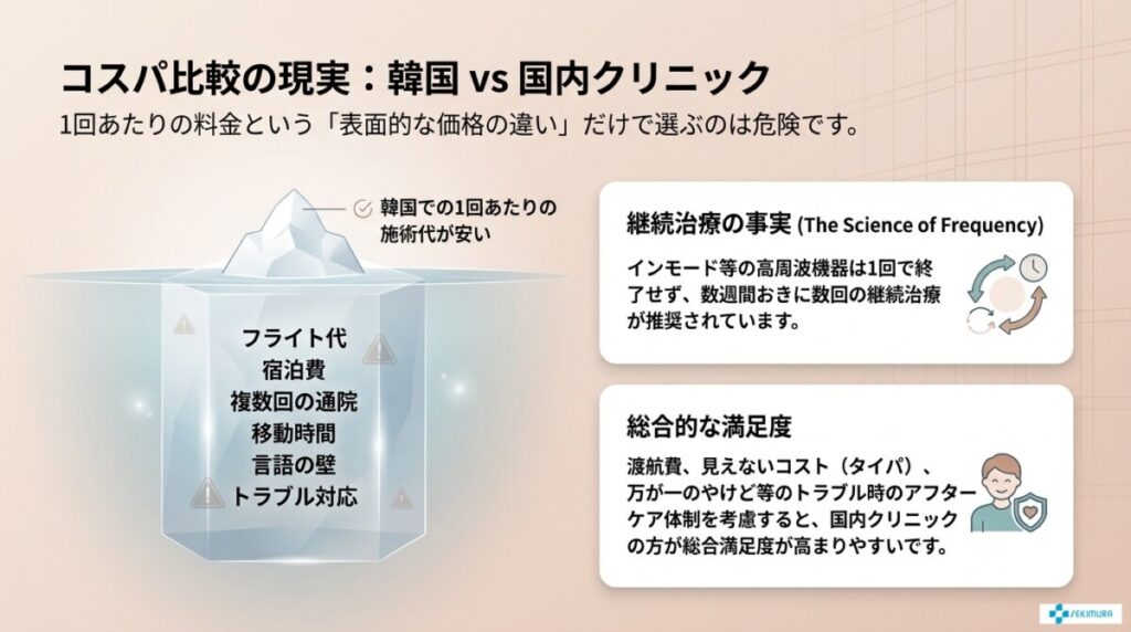 韓国と日本の美容クリニック、トータルでコスパが良いのは?