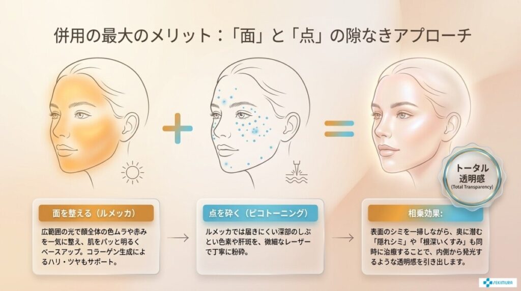 併用の最大のメリット:「面」と「点」の隙なきアプローチ