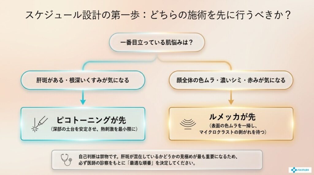スケジュール設計の第一歩:どちらの施術を先に行うべきか?
