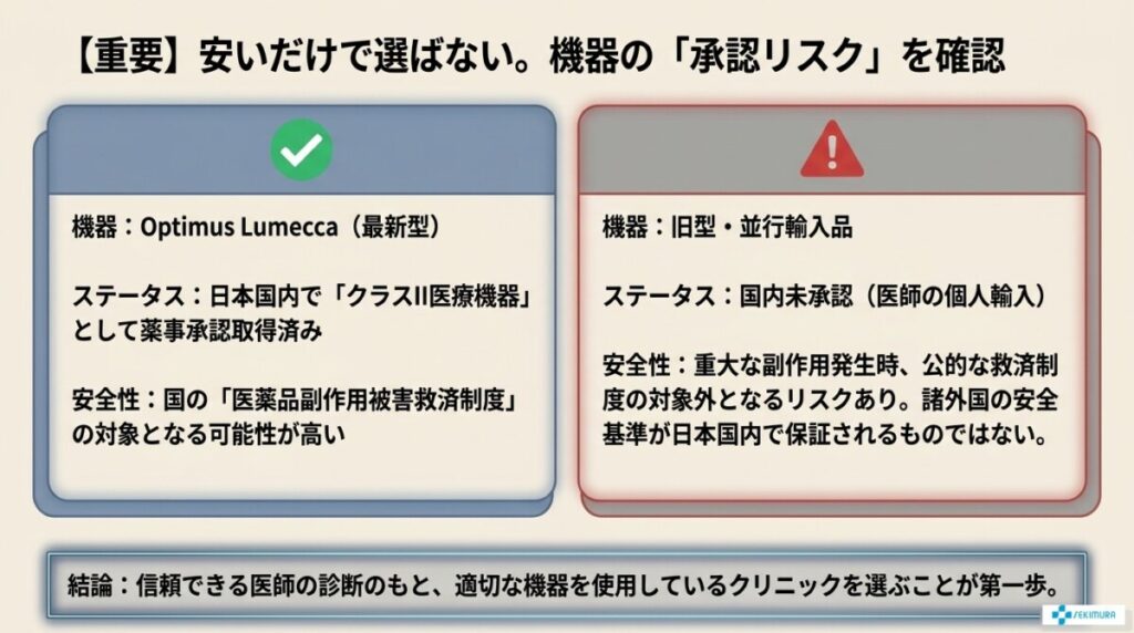 【重要】国内未承認機器に関する明示
