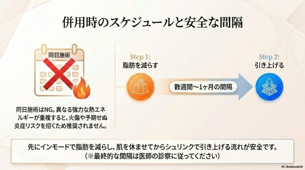 併用する場合の適切な順番と同日施術の注意点