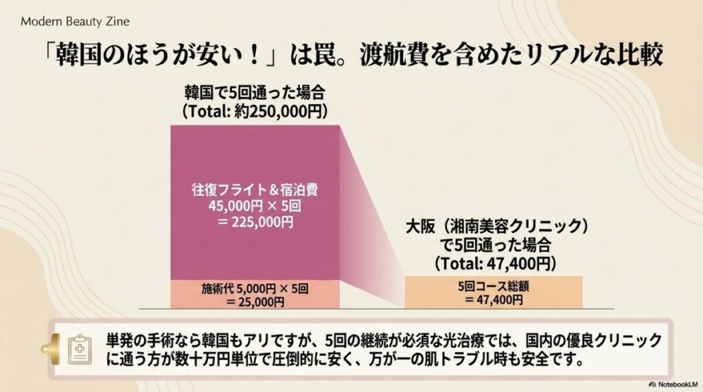 7. 韓国と大阪どっちが安い？ステラm22の渡航費・総額シミュレーション比較