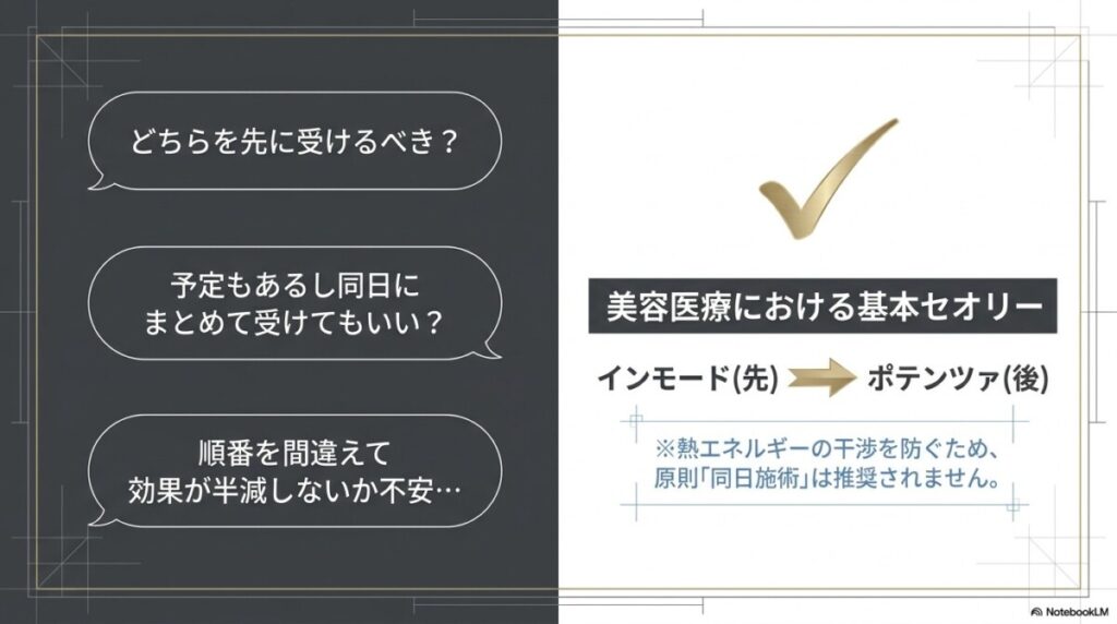 インモードとポテンツァの順番はどっちが先?小顔&美肌を同時に叶える理想のスケジュールと間隔