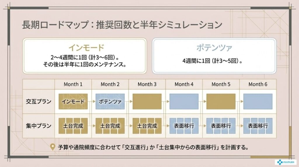 効果を維持するための長期的なスケジュールと推奨回数は全何回?