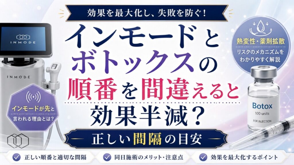 インモードとボトックスの順番を間違えると効果半減？正しい間隔の目安